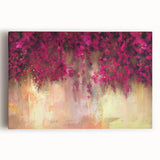 Fuchsia Floral Cascade – Modern Abstract Wall Art for Living Room