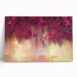 Fuchsia Floral Cascade – Modern Abstract Wall Art for Living Room