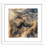 Luxury Abstract Office Wall Art - Beige & Blue Corporate Decor