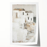 Abstract architecture wall art print showcasing dynamic geometric shapes in vibrant colors, rolled and ready for display, perfect for modern home decor.