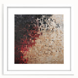 Abstract geometric frame design in white, showcasing a modern aesthetic with clean lines and a matte finish, ideal for contemporary home decor or art display.