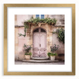Extra large abstract art print featuring textured patterns in gold and beige tones, framed with a mat.