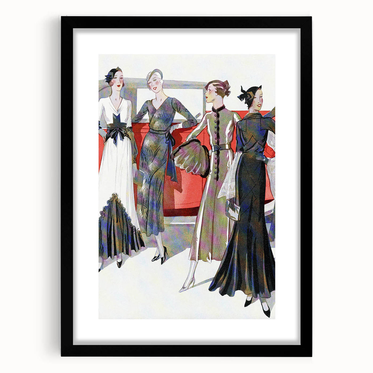 Glamorous Art Deco Wall Art – 1920s Fashion Scene with Vintage Elegance