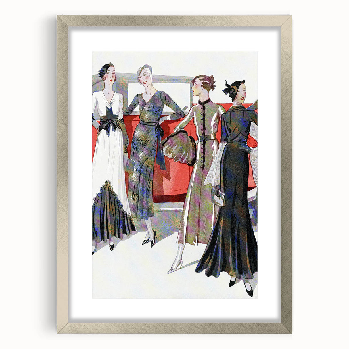 Glamorous Art Deco Wall Art – 1920s Fashion Scene with Vintage Elegance