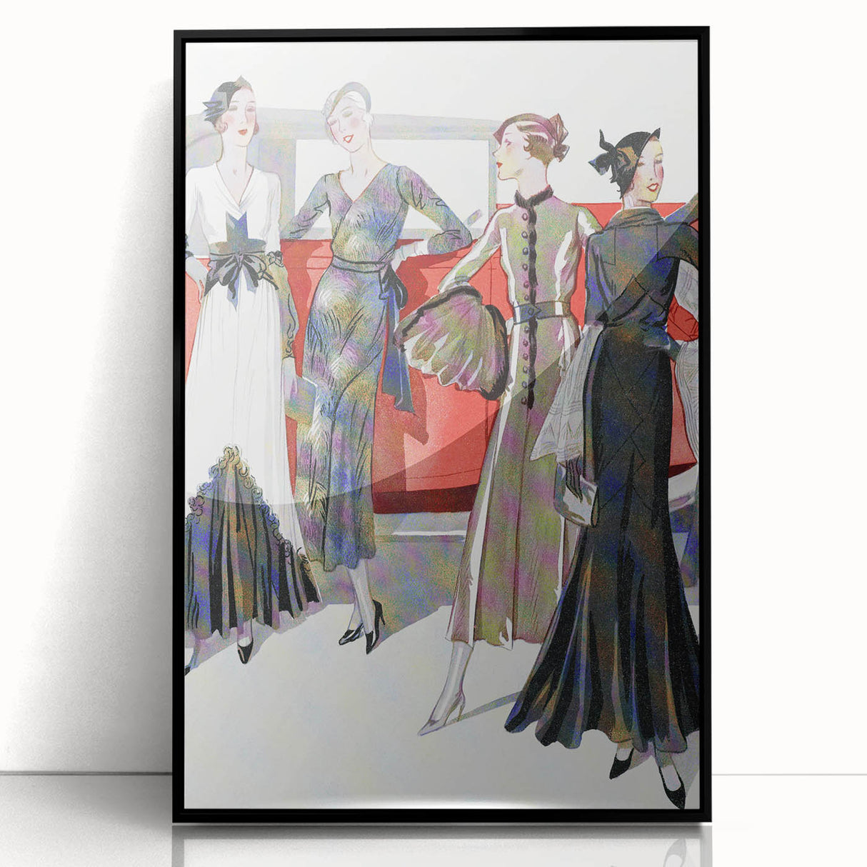 Glamorous Art Deco Wall Art – 1920s Fashion Scene with Vintage Elegance