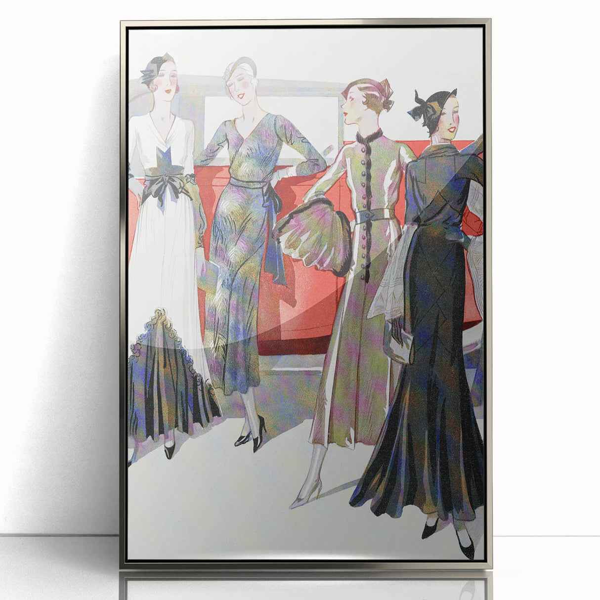 Glamorous Art Deco Wall Art – 1920s Fashion Scene with Vintage Elegance