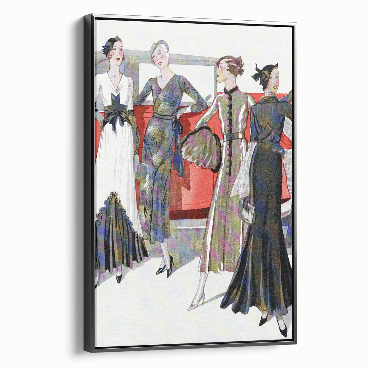 Glamorous Art Deco Wall Art – 1920s Fashion Scene with Vintage Elegance