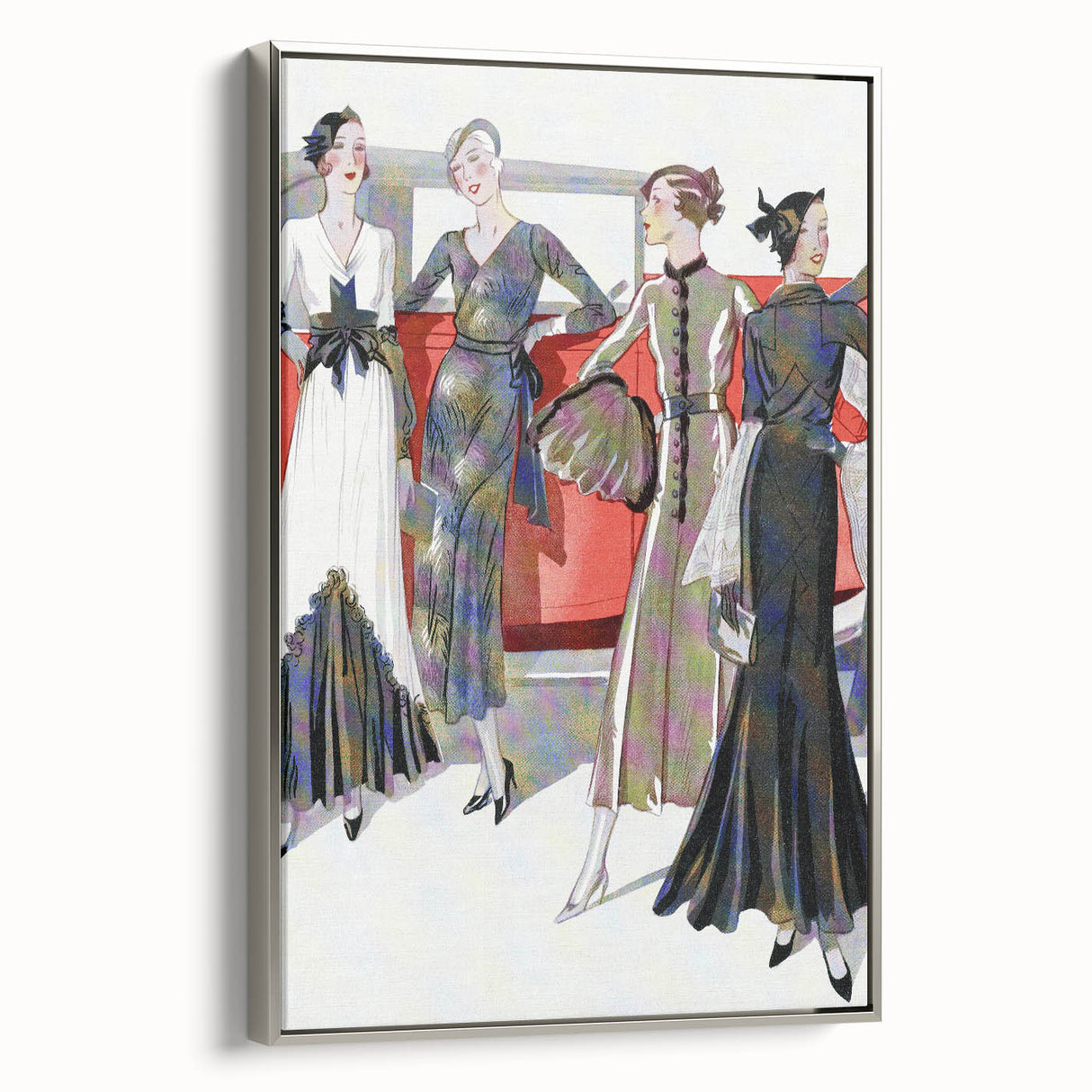 Glamorous Art Deco Wall Art – 1920s Fashion Scene with Vintage Elegance