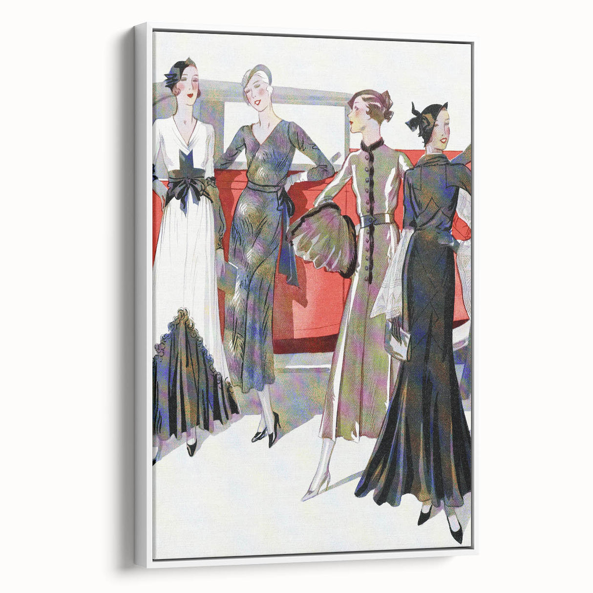 Glamorous Art Deco Wall Art – 1920s Fashion Scene with Vintage Elegance