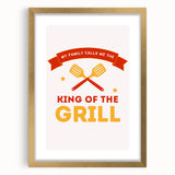 Extra large abstract art print featuring textured swirls in muted gold and cream tones, framed in gold.