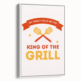 Vintage poster art of colorful dishes on a white framed canvas, suitable for extra large living room wall.