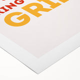 Art deco poster featuring a stylized design of dishes in muted gold and black, printed on rolled canvas.