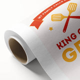 Art deco poster featuring colorful dishes on rolled canvas, suitable as nursery wall art or art wall dining room decor.