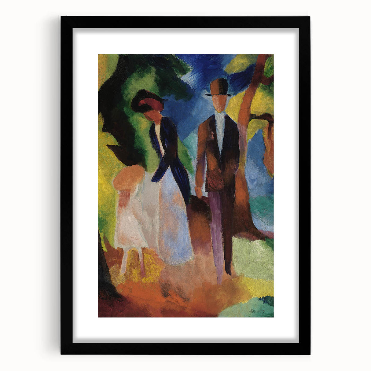 Expressionist Nature Scene – Vibrant Abstract People Canvas Wall Art