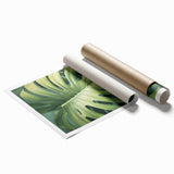 Floral wall art print showcasing vibrant, hand-painted flowers and botanical leaves against a neutral background, rolled and ready for framing. Ideal for home decor.