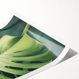 Floral and botanical wall art print featuring vibrant flowers and lush green leaves, elegantly rolled for easy display and transport, ideal for home decor.