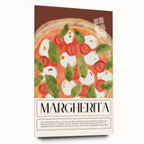 Large abstract wall art featuring assorted food dishes in vibrant colors on acrylic glass.