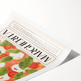 Extra large wall art featuring line art flowers in black on white, rolled print format.