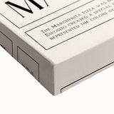 Black and white stretched canvas featuring a close-up of various food dishes, ideal for bedroom wall art.