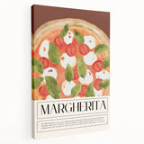 Large canvas print depicting various colorful food dishes, ideal for kitchen wall art.