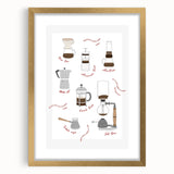 Abstract textured art print in muted gold and cream tones, framed with mat, ideal for bedroom wall decor.