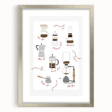 Extra large abstract art print with textured design in neutral tones, framed in silver, suitable for living room decor.