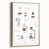 Framed canvas depicting a vintage landscape painting with black and gold tones, ideal for bedroom wall art.