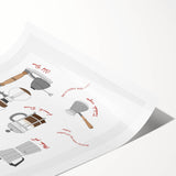 Extra large wall art featuring line art flowers in black and white on a rolled canvas, ideal for large living room decor.