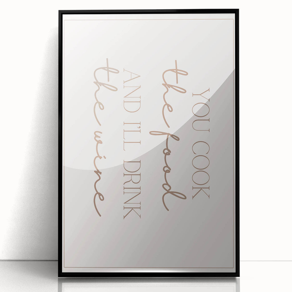 Large abstract wall art featuring mid-century modernist style in black and white tones on framed acrylic.
