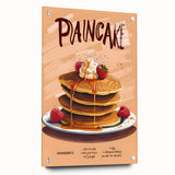 Acrylic print of assorted pastries in vibrant colors, ideal for dining room decor.