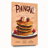 Large abstract wall art featuring assorted pastries in vibrant colors on acrylic glass.