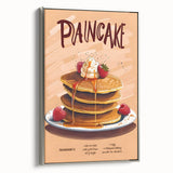 Framed canvas depicting vintage pastries in muted colors, ideal for kitchen or dining room decor.