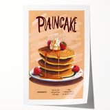 Rolled print of assorted pastries in soft beige and cream tones, ideal for art wall dining room.