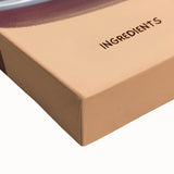 Large art of a black and white landscape painting featuring assorted pastries on a stretched canvas.