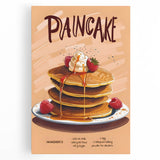 Black and white stretched canvas featuring an assortment of pastries, ideal for kitchen wall art.