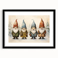 Festive Gnome Quartet – Playful Christmas Art Prints