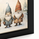 Festive Gnome Quartet – Playful Christmas Art Prints