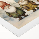 Festive Gnome Quartet – Playful Christmas Art Prints