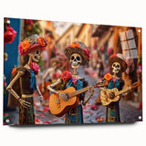 Mariachi Skeletons Celebration – Día de los Muertos Wall Art