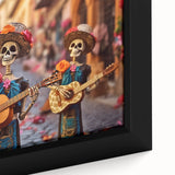 Mariachi Skeletons Celebration – Día de los Muertos Wall Art