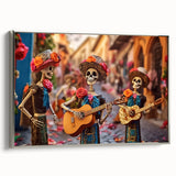 Mariachi Skeletons Celebration – Día de los Muertos Wall Art