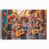 Mariachi Skeletons Celebration – Día de los Muertos Wall Art