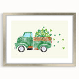 St. Patrick’s Day Vintage Truck - Irish Shamrock Wall Art