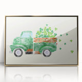St. Patrick’s Day Vintage Truck - Irish Shamrock Wall Art