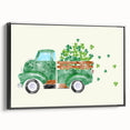 St. Patrick’s Day Vintage Truck - Irish Shamrock Wall Art