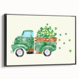 St. Patrick’s Day Vintage Truck - Irish Shamrock Wall Art