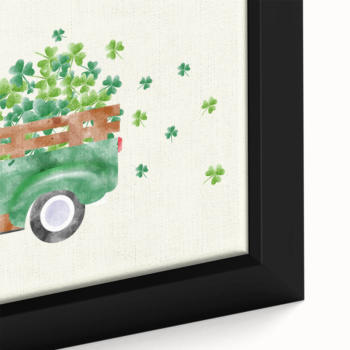 St. Patrick’s Day Vintage Truck - Irish Shamrock Wall Art