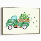 St. Patrick’s Day Vintage Truck - Irish Shamrock Wall Art