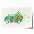 St. Patrick’s Day Vintage Truck - Irish Shamrock Wall Art