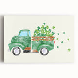 St. Patrick’s Day Vintage Truck - Irish Shamrock Wall Art
